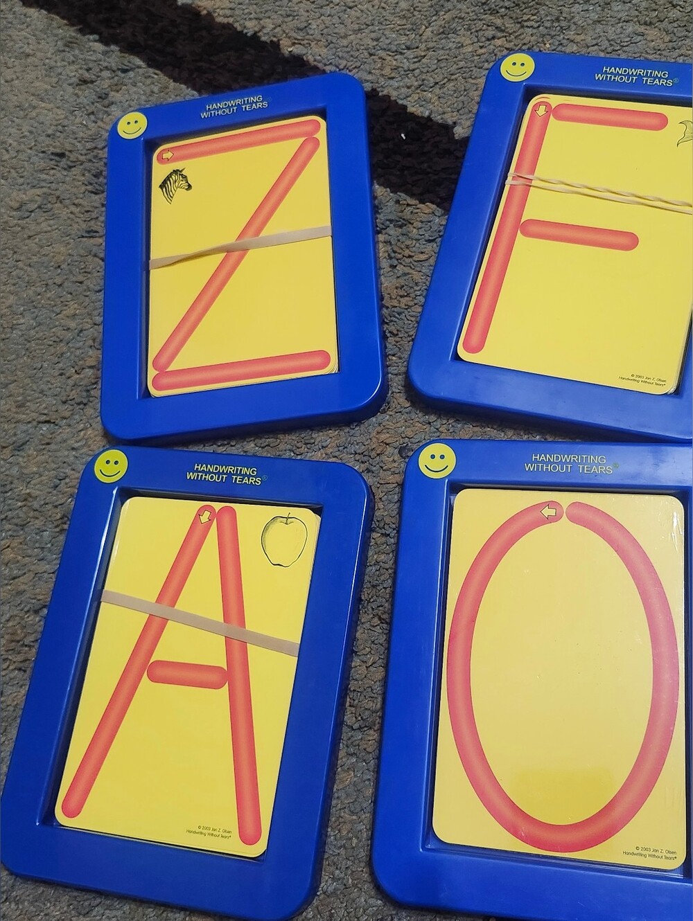 Blue & Yellow Alphabet Tracing Boards - Kids